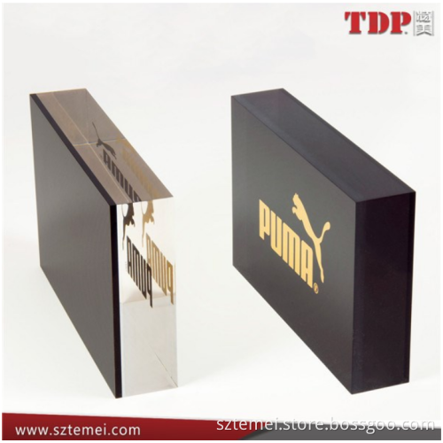 blank crystal book paperweight Wholesales China Factory Custom Printing Logo Acrylic Trophy, Acrylic Crystal Paperweight
